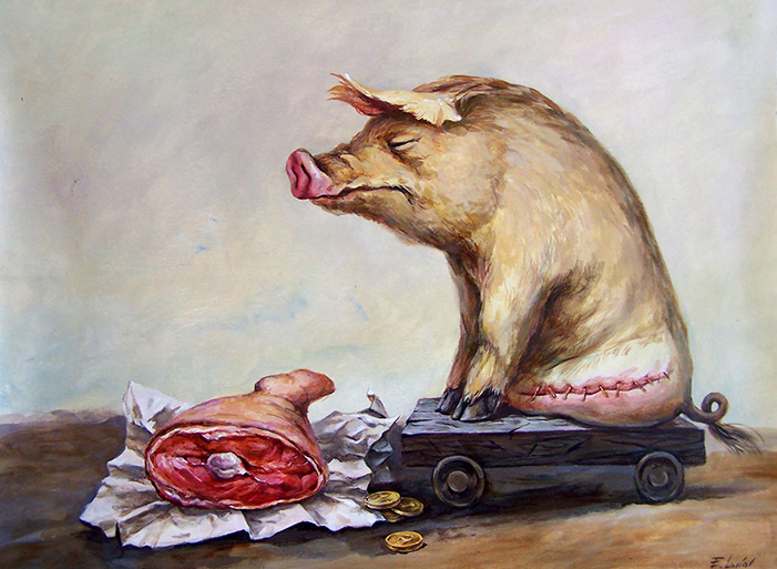 «Шлях до ринку». 1991. Полотно, олія